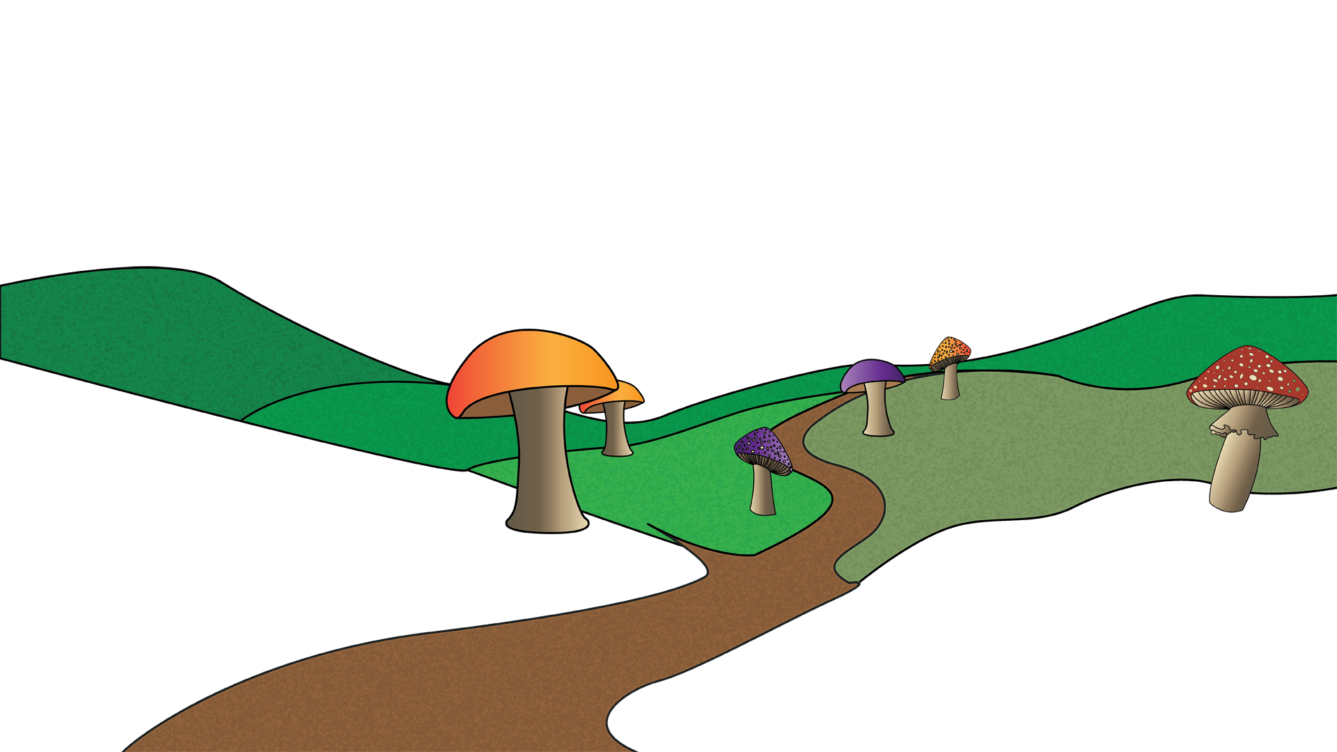 Midground layer with cute whimsical creature environment